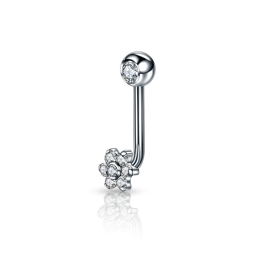 Flower Woman Intimate Piercing White