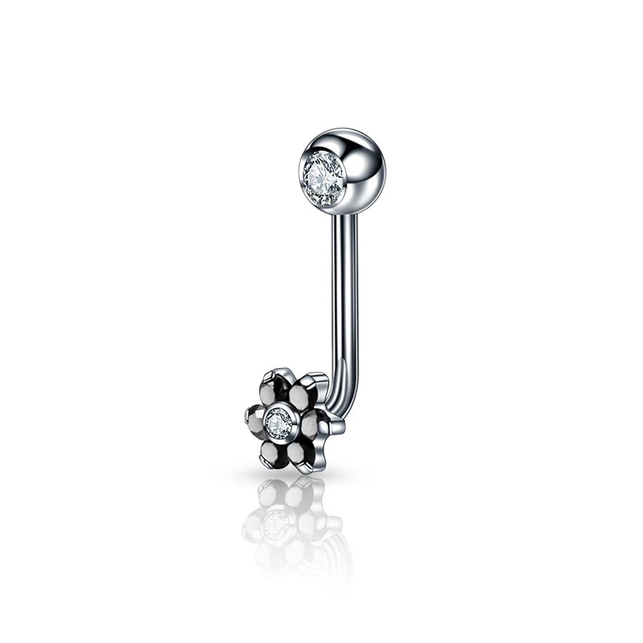Flower Woman Intimate Piercing Black