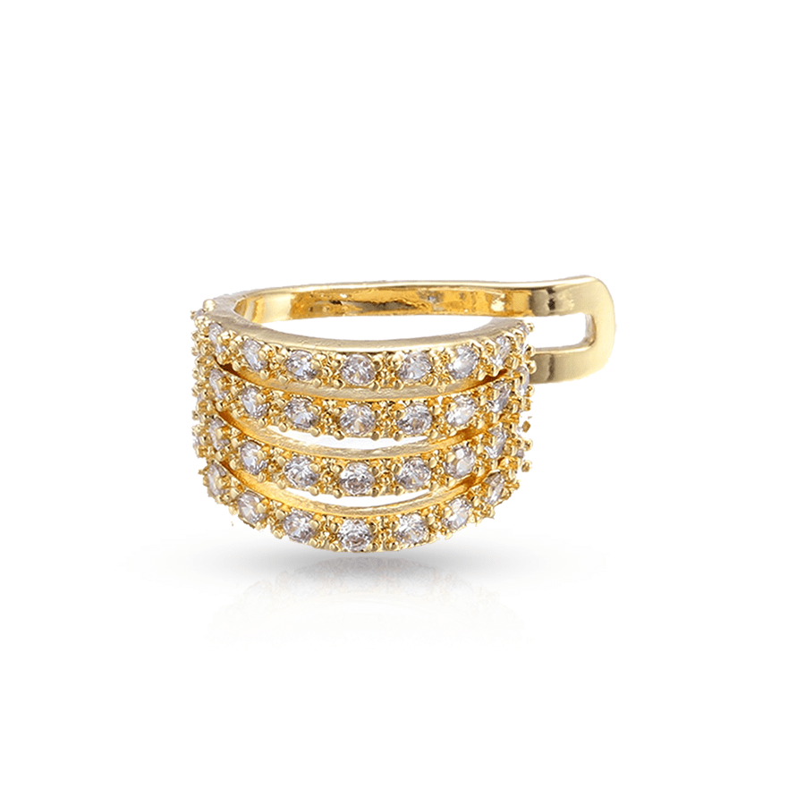 Four Rings Fake Piercing Gold