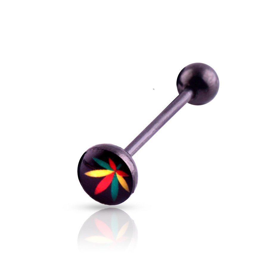 Ganja Tongue Piercing Black