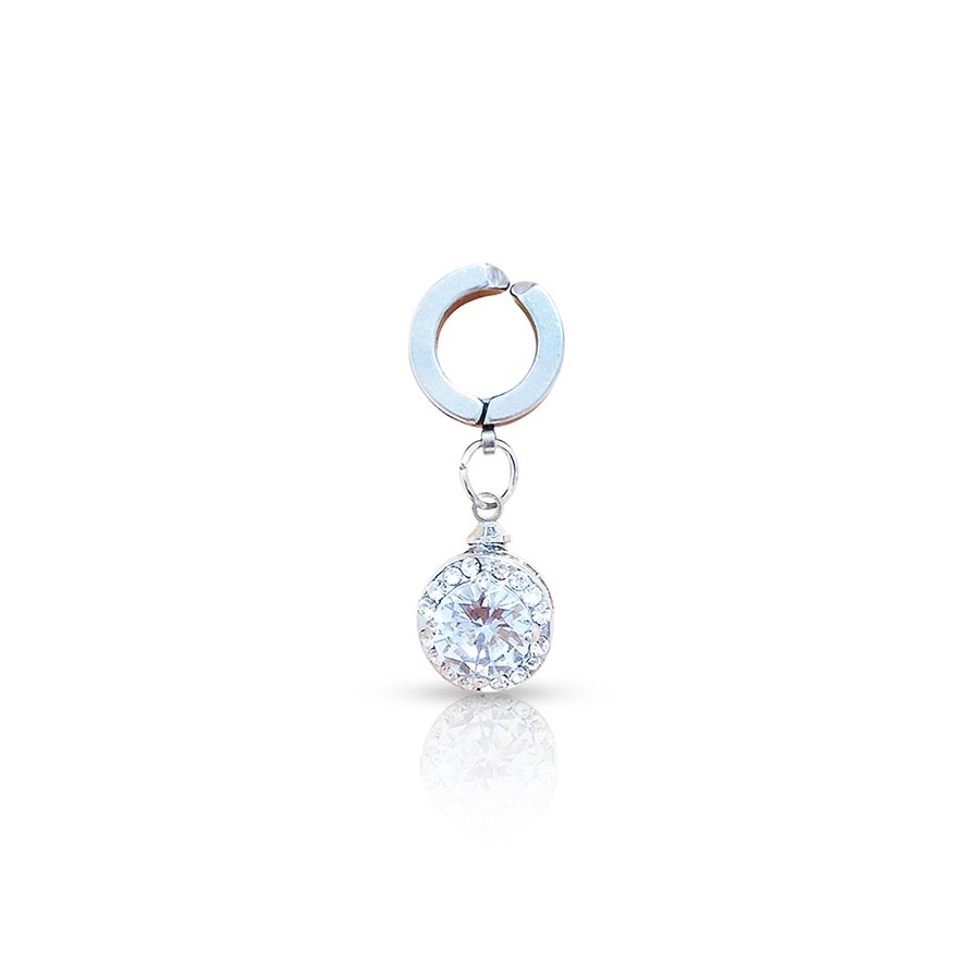 Giant Diamond Fake Belly Button Piercing