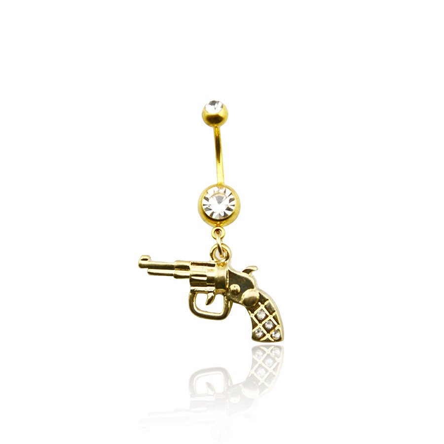 Gold Belly Button Piercing