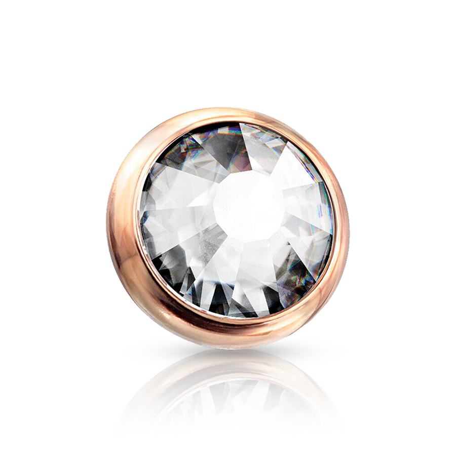 Gold Diamonds Dermal Piercing Rose gold
