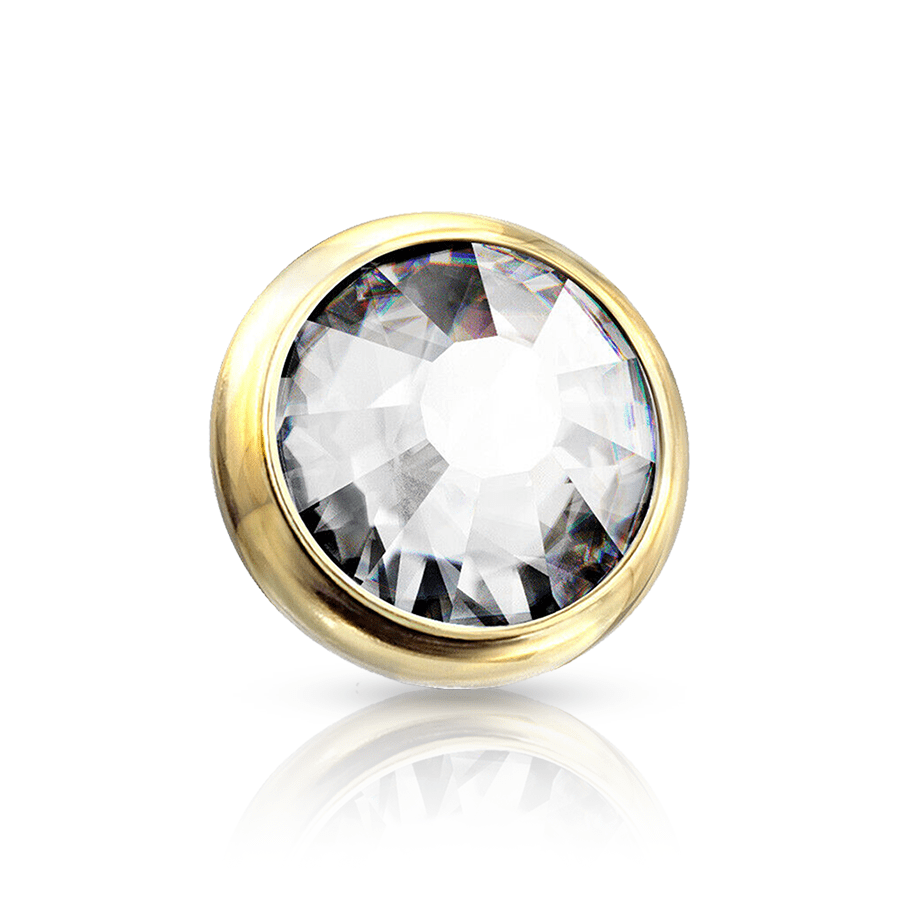 Gold Diamonds Dermal Piercing Gold