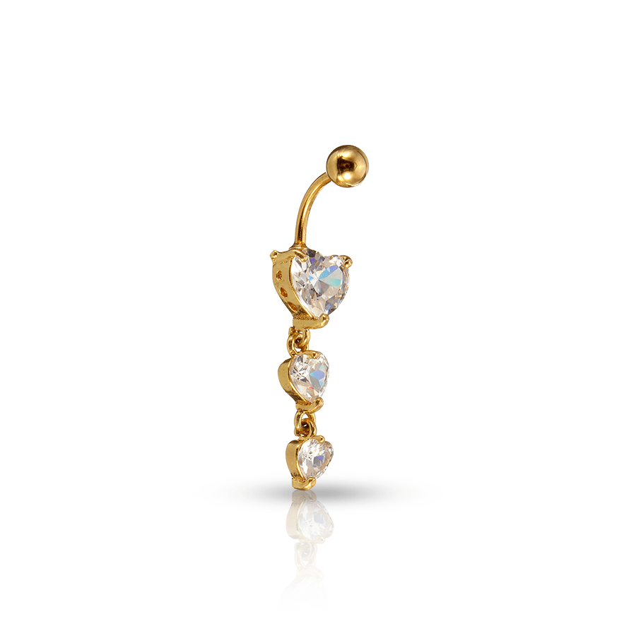 Gold Diamons Navel Piercing