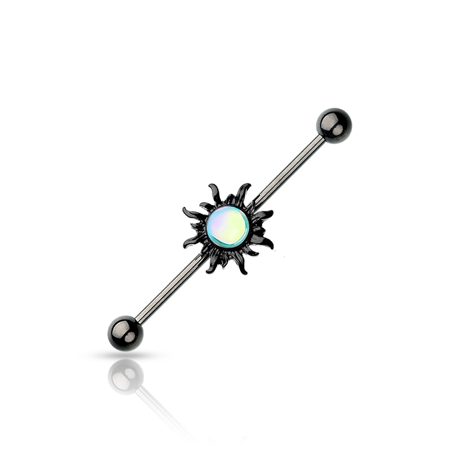 Gold Industrial Piercing Black
