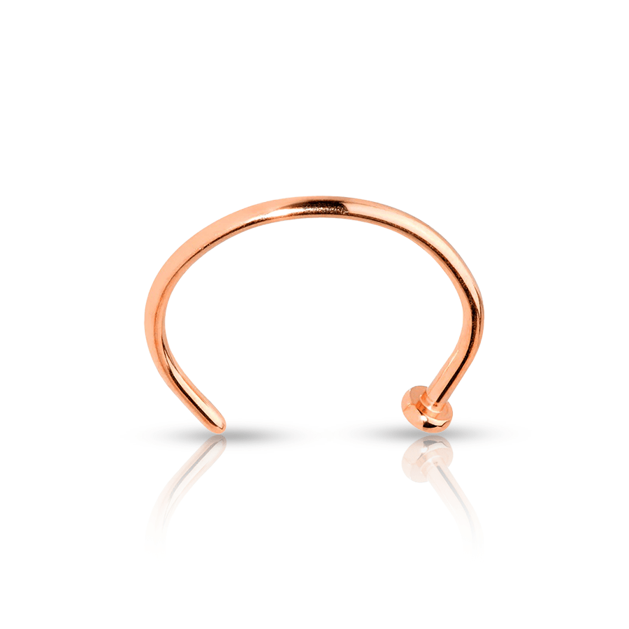 Half Hoop Labret Piercing Rose Gold