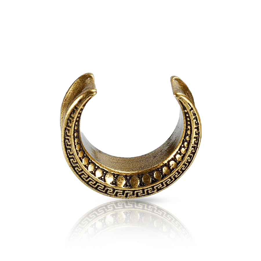 Half  Moon Ear Plug Gold 16mm