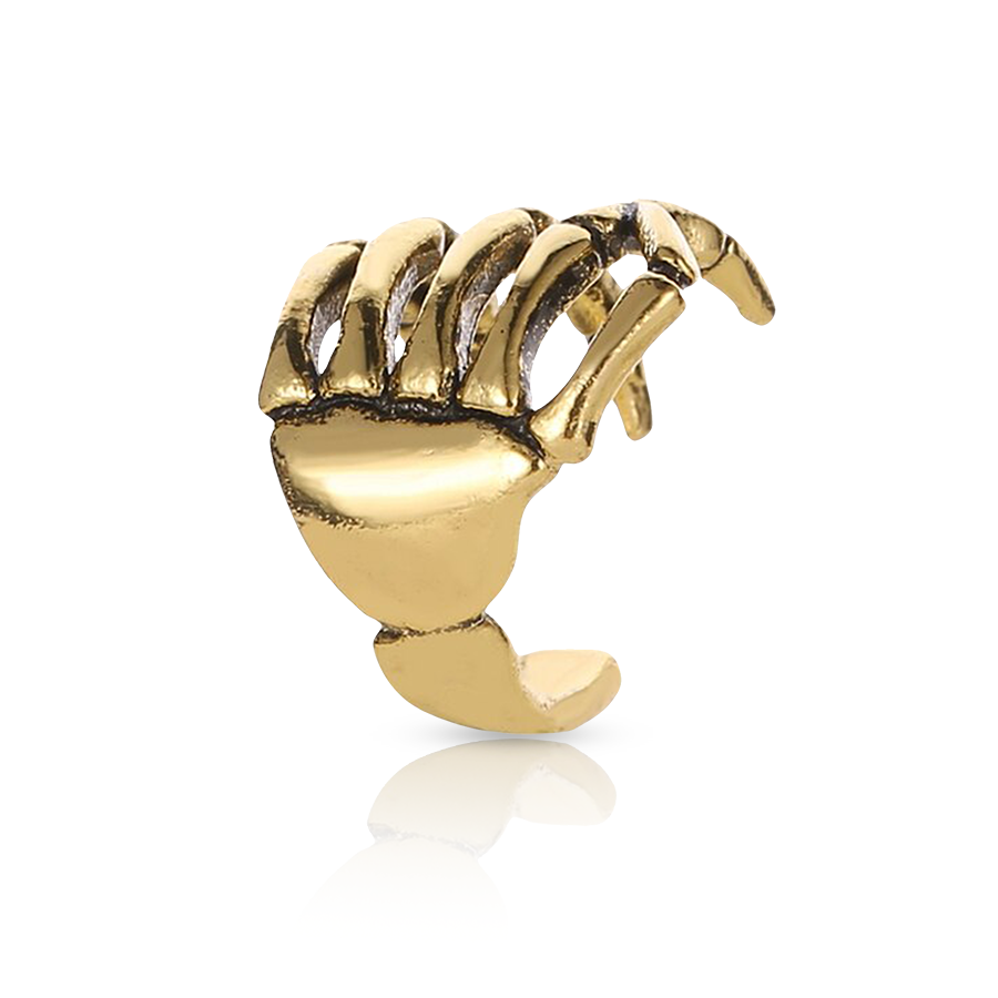 Hand Bone Fake Piercing Gold