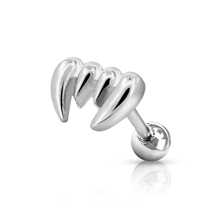 Heart Ear Lobe Piercing Silver