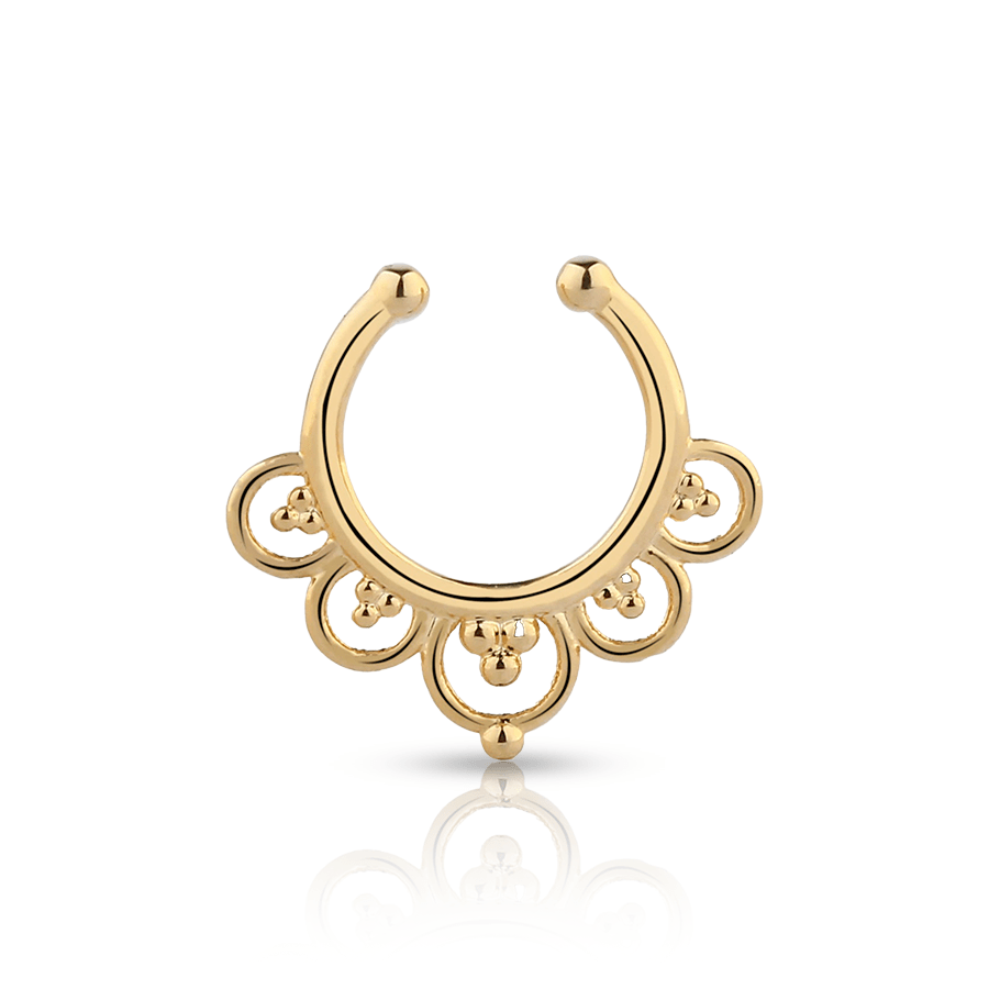 Hoop Fake Nose Piercing Gold