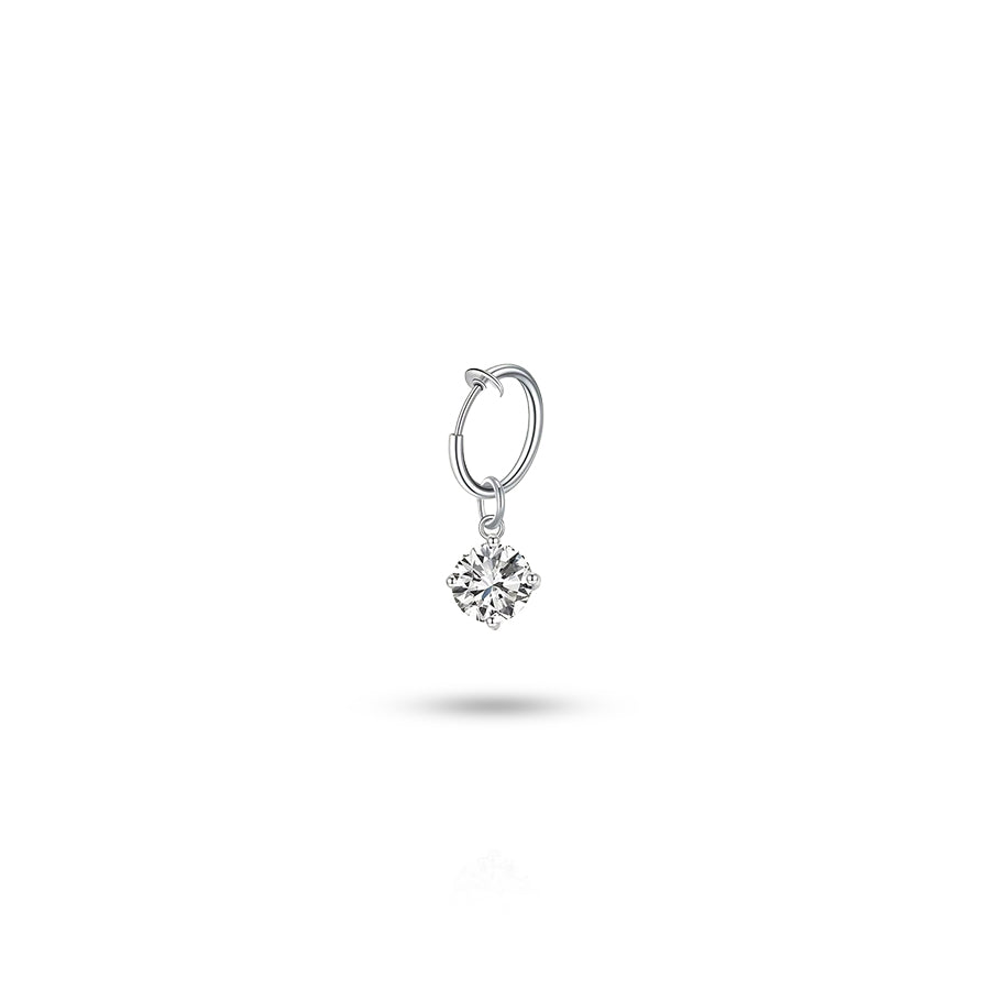 White Stone Fake Belly Button Piercing