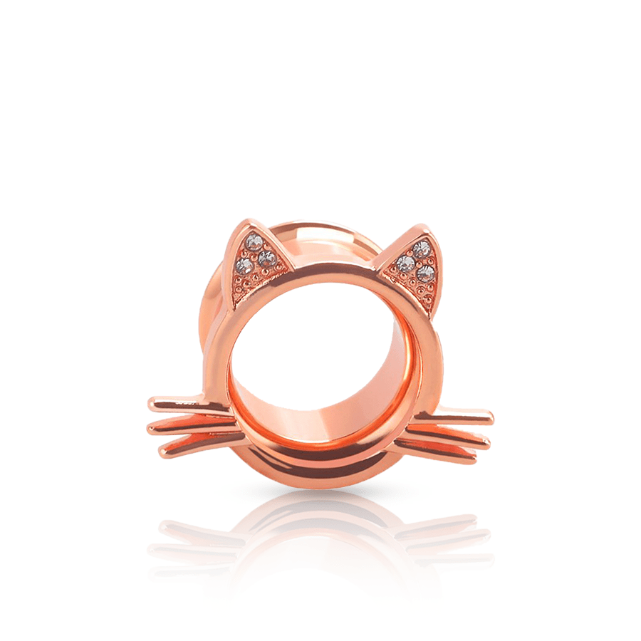 Kitten Ear Plug Rose gold 16mm
