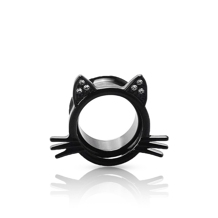 Kitten Ear Plug Black 16mm