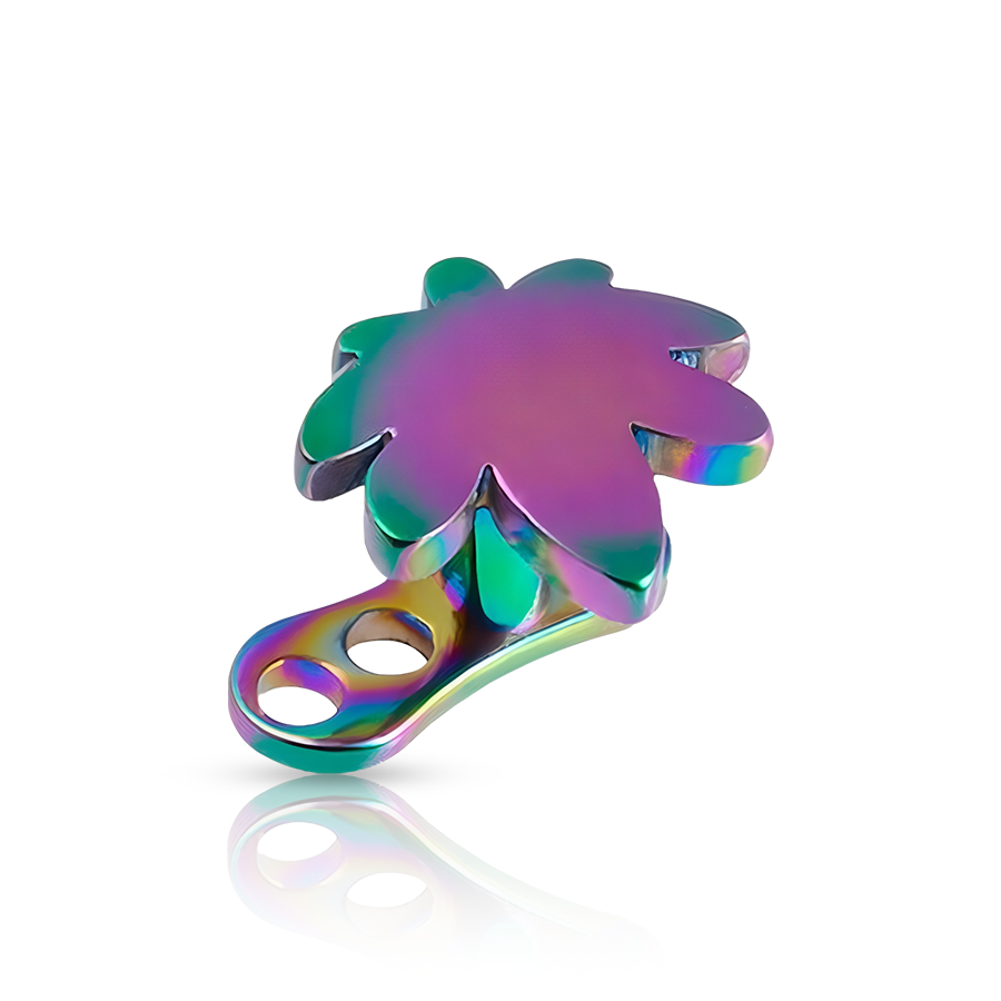 Leaf Dermal Piercing Multicolour  Feuille