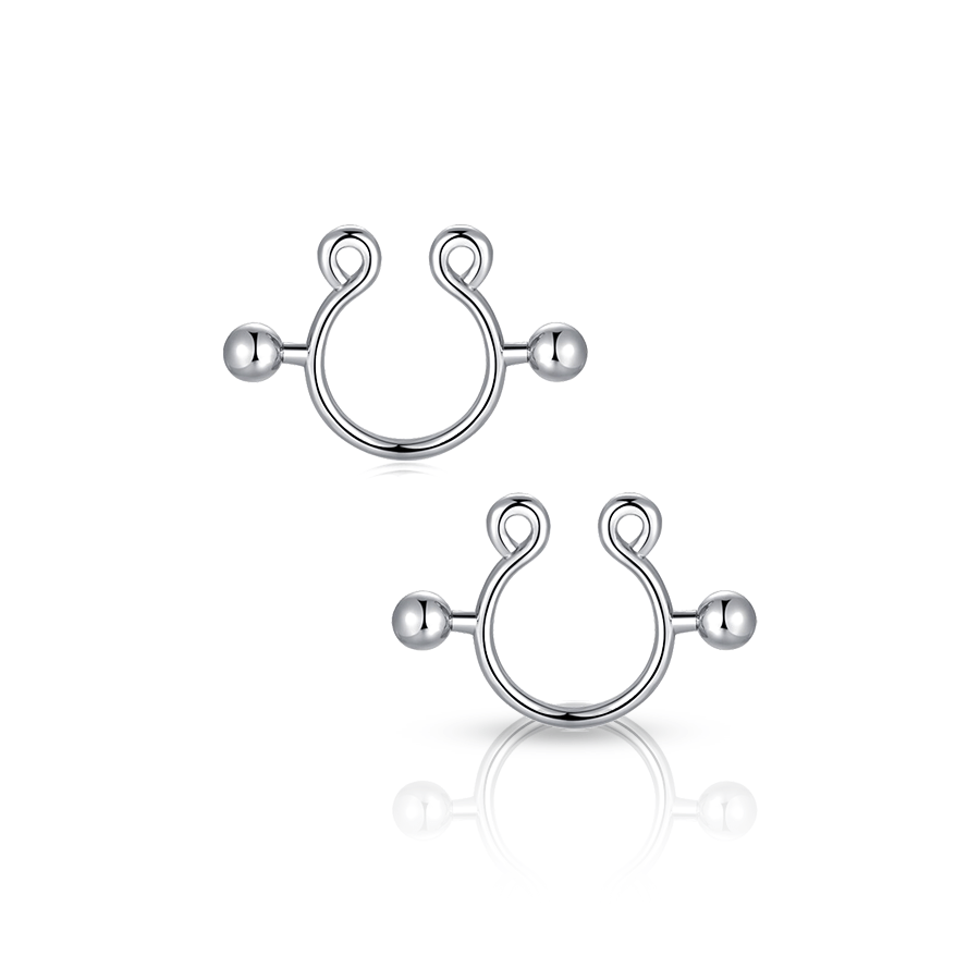 Loop Fake Nipple Piercing Silver