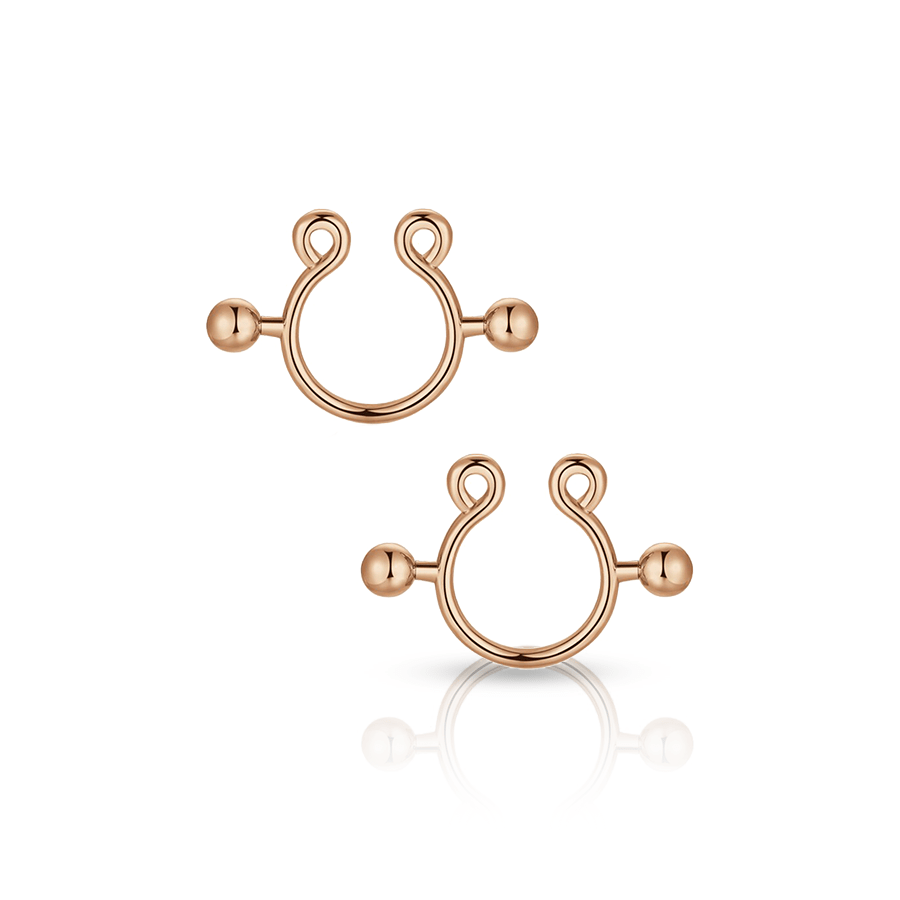 Loop Fake Nipple Piercing Gold