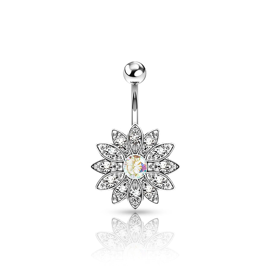 Lotus Flower Navel Piercing