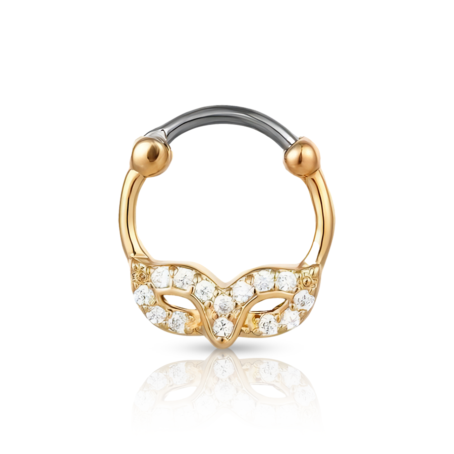 Mask Septum Piercing Gold