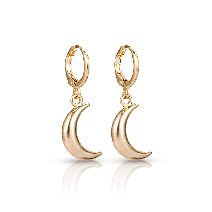 Moon Ear Lobe Piercing Gold