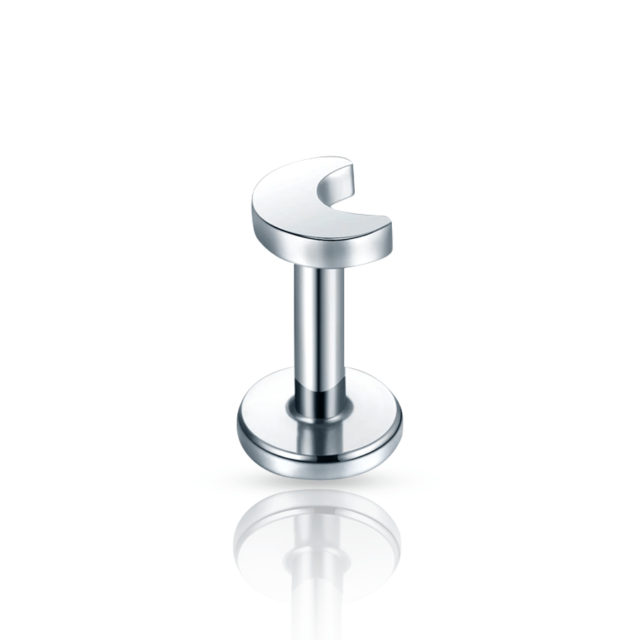 Moon Forward  Piercing Silver