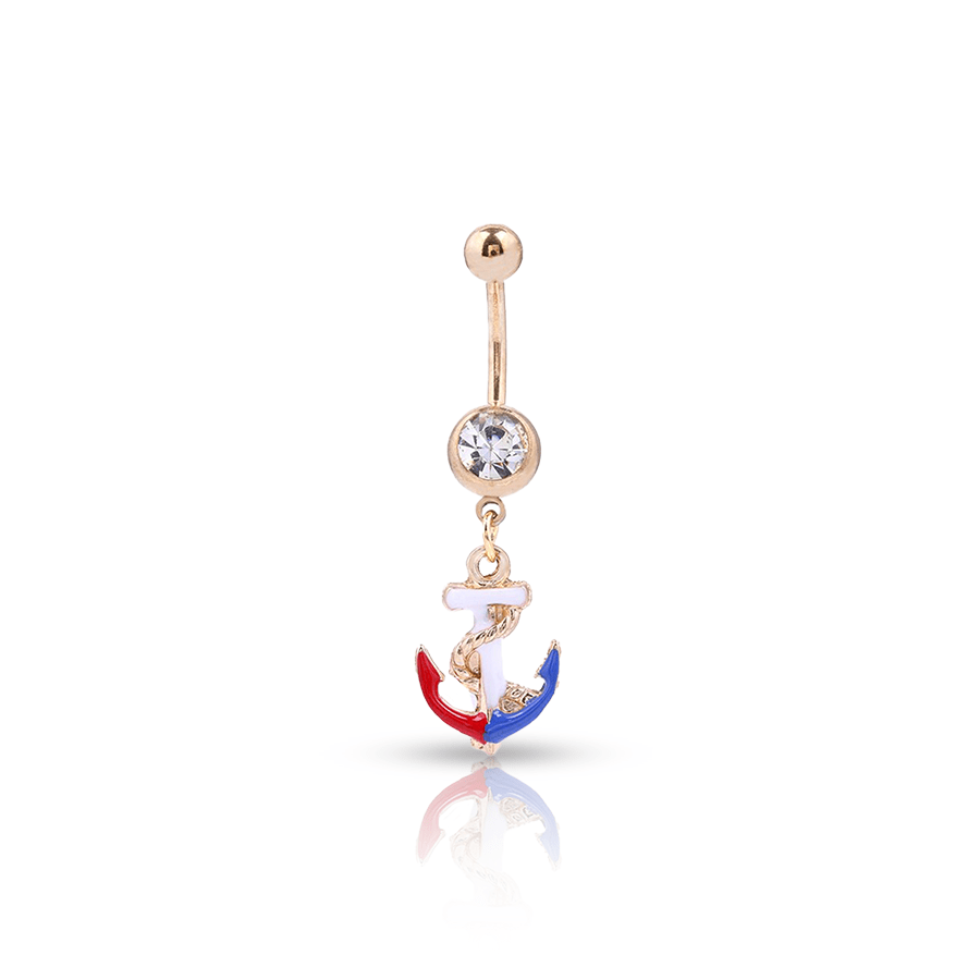 Navy Anchor Navel Piercing