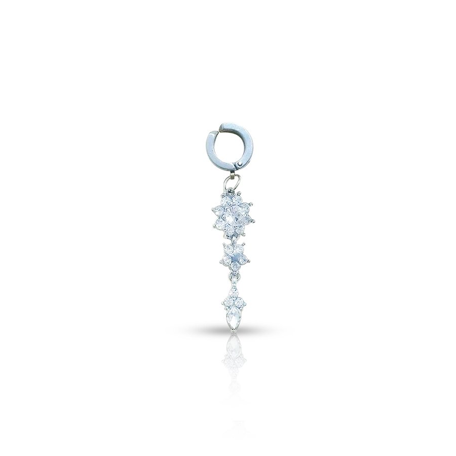 Neckklace Fake Belly Button Piercing Silver
