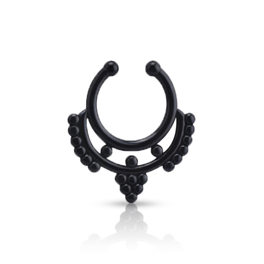 Oriental Fake Nose Piercing Black