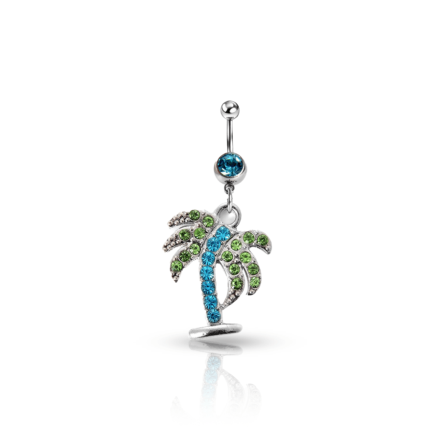Palm Tree Navel Piercing