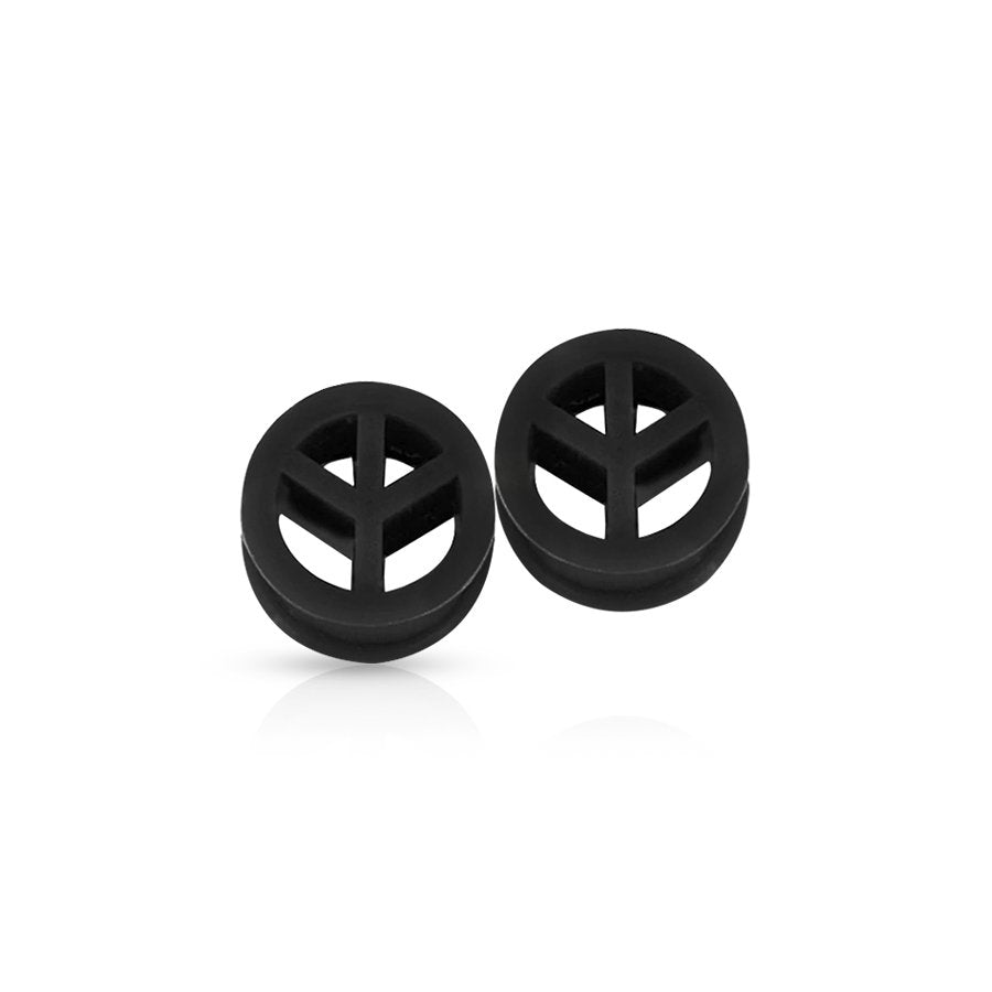 Peace & Love Ear Plug Black 20mm
