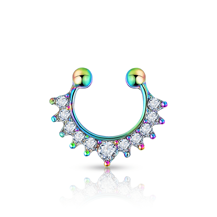 Peaks Diamonds Fake Nose Piercing Multicolour