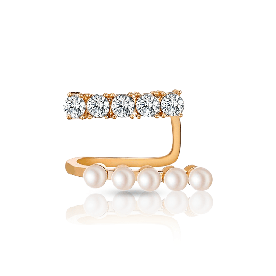 Pearls Fake Ear Piercing Gold