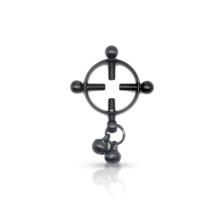 Pendant Ring Fake Nipple Piercing Black