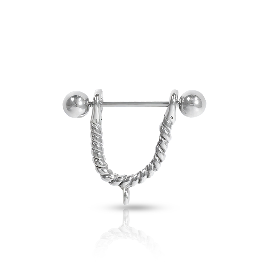 Braided Pendant Nipple Piercing