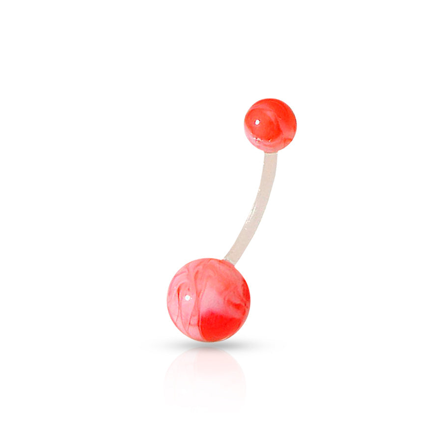 Pregnancy Belly Button Piercing Red