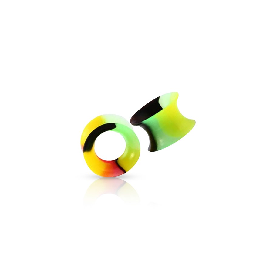 Rasta Ear Plug Multicolour 20mm