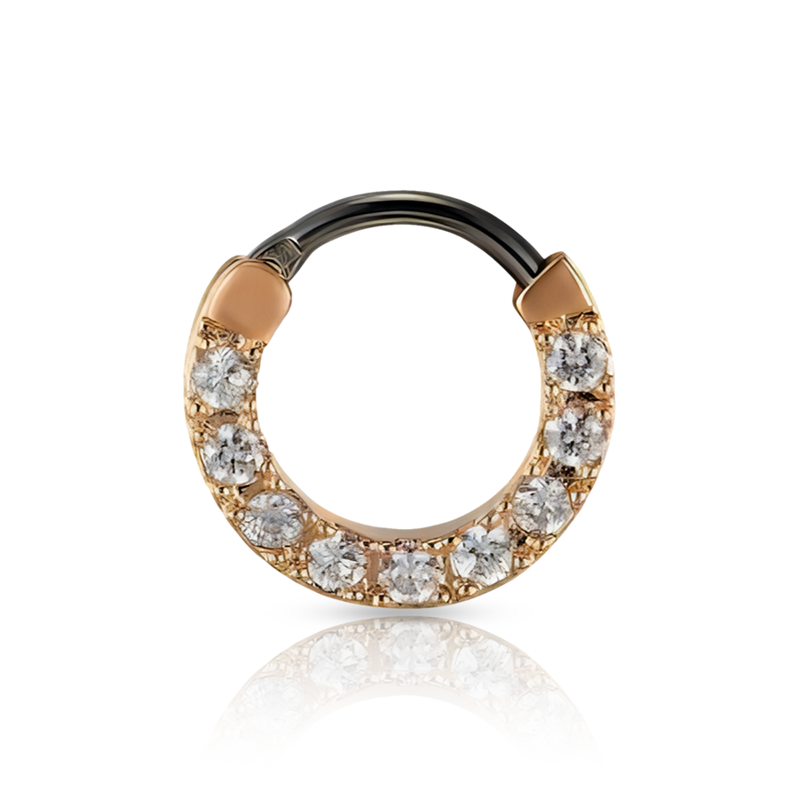 Ring Diamonds Snug Piercing Gold