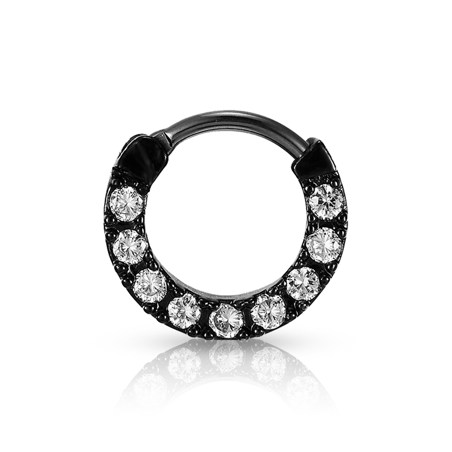 Ring Diamonds Snug Piercing Black