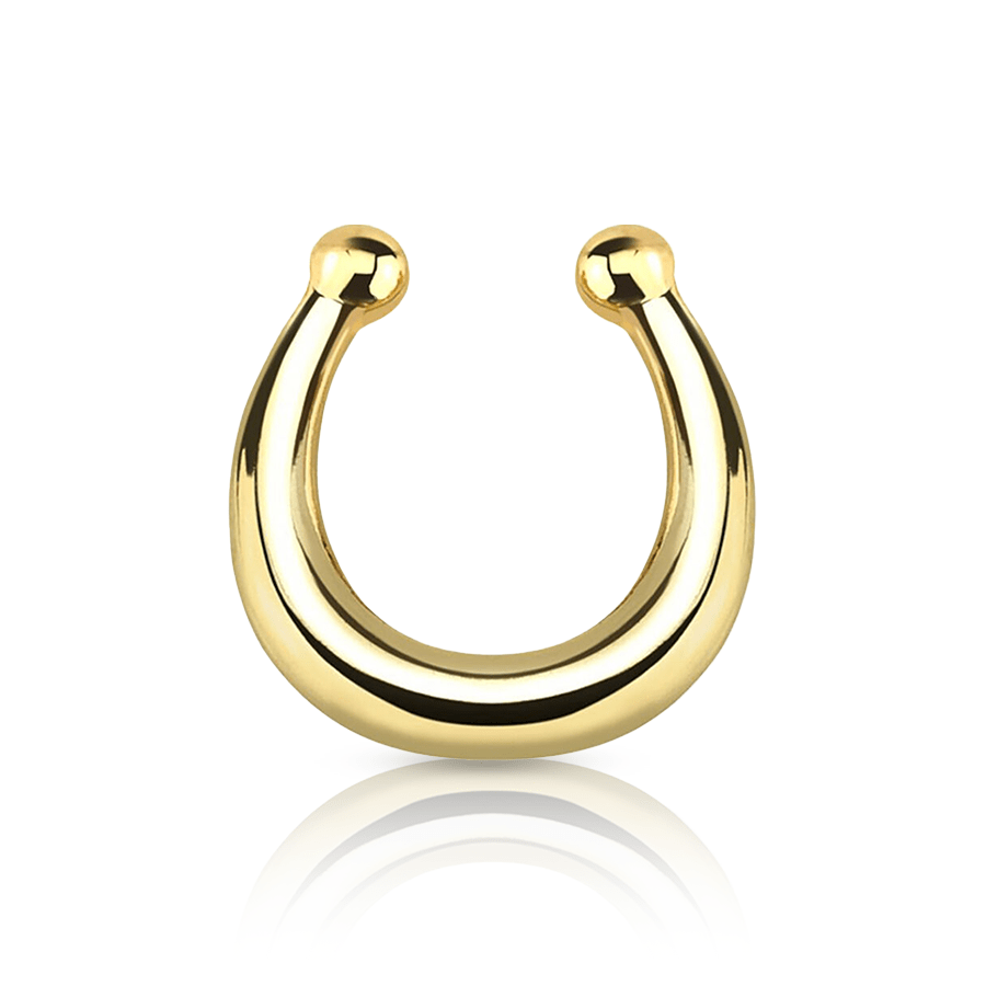 Ring Fake Nose Piercing Gold
