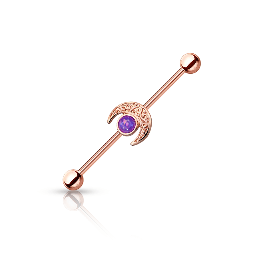 Rose Gold Industrial Piercing