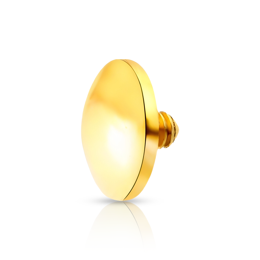Round Dermal Piercing Gold