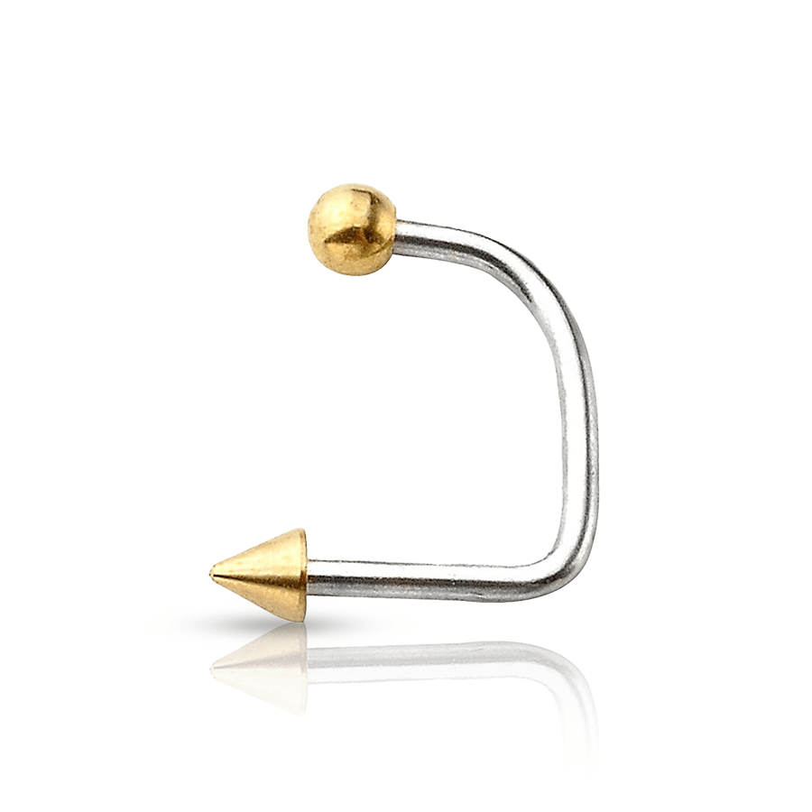 Set of 10 Discreet Labret Piercing Gold