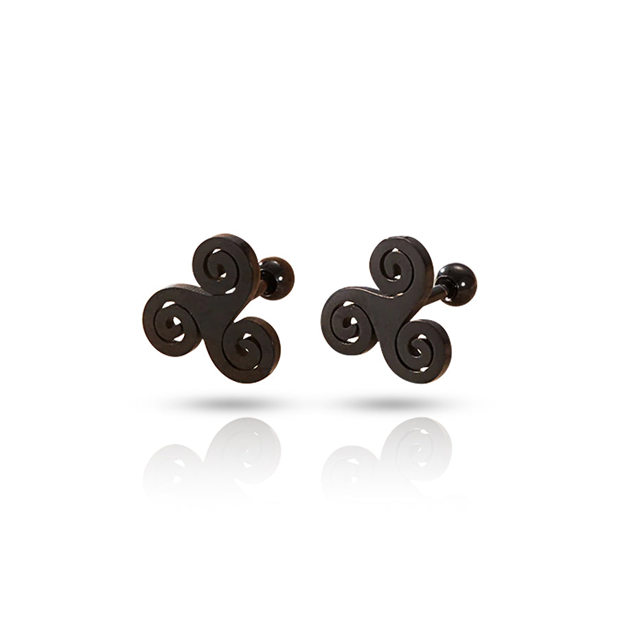 Shamrock Conch Piercing Black