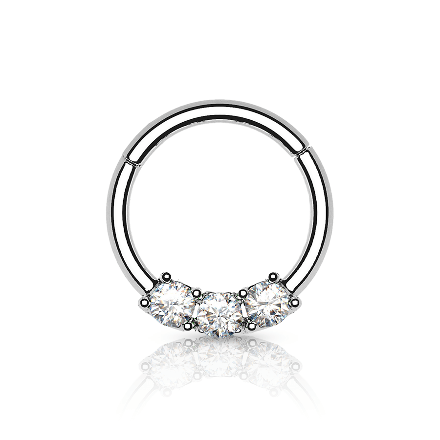 Gemstones Snug Piercing Silver