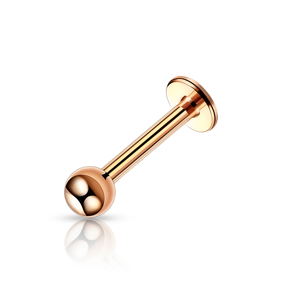 Small Ball Helix Piercing Rose gold 1.2x6x3mm
