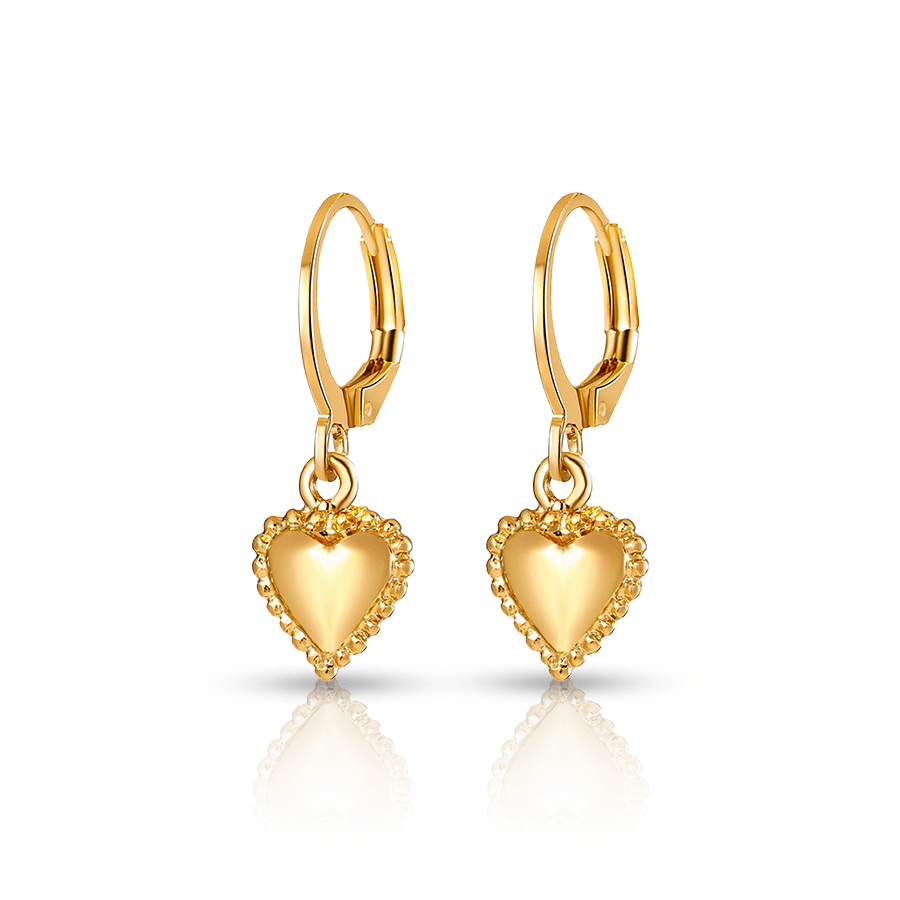 Small Heart Lobe Piercing Gold