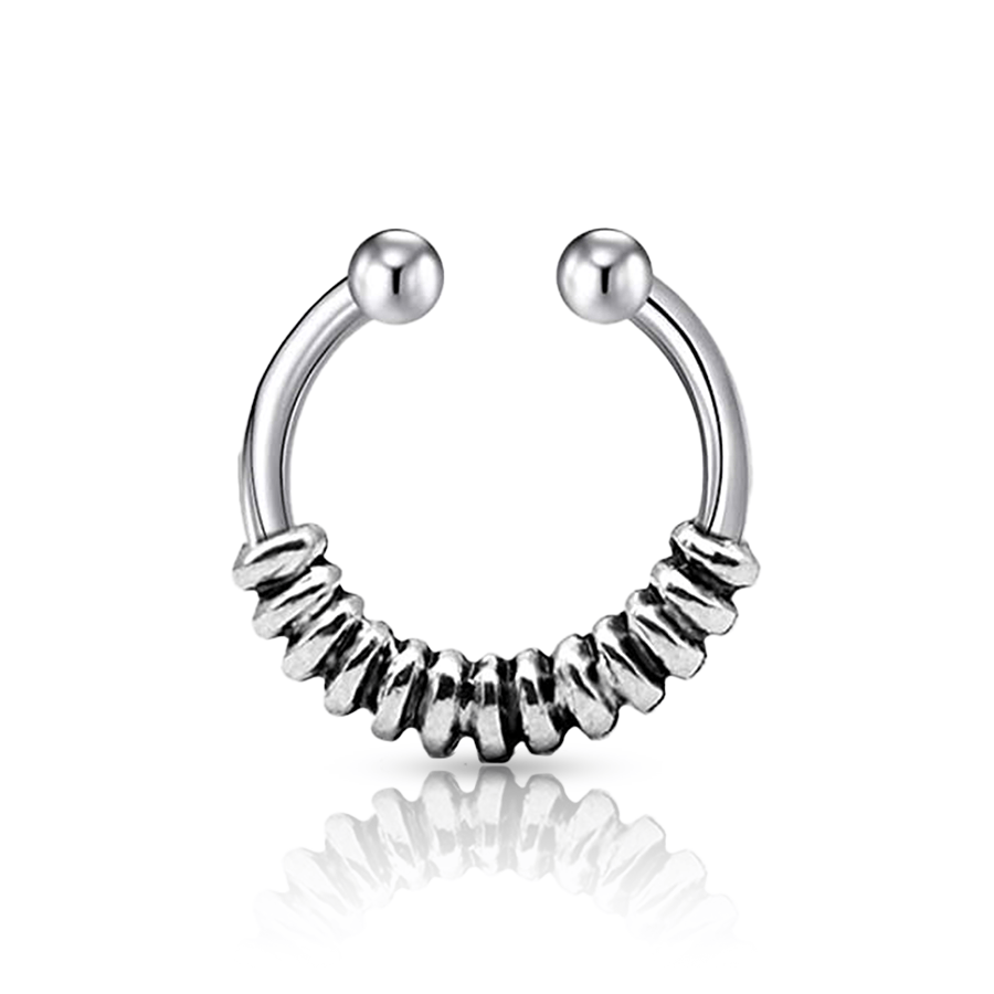 Small Hoops Fake Nose Piercing