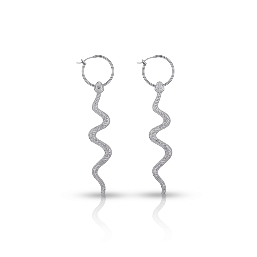 Snake Ear Lobe Piercing Silver