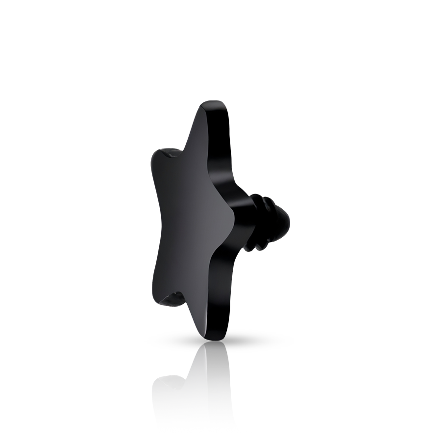 Star Dermal Piercing Black