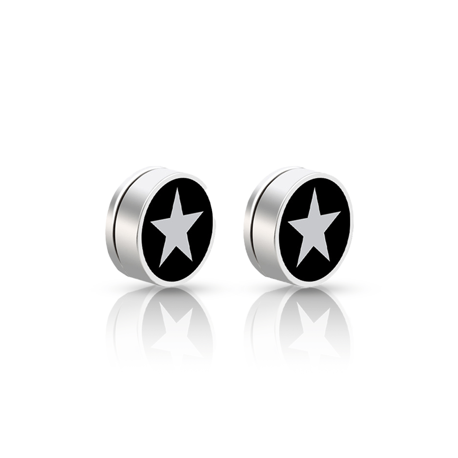 Star Design Fake Ear Plug Black Par deux